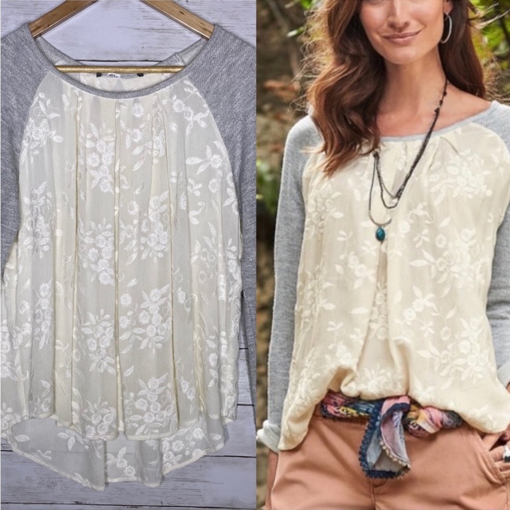 Sunday In Brooklyn Lace Long Sleeve Top